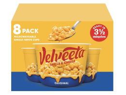 Velveeta Shells & Cheese Original Microwaveable Shell Pasta & Cheese Sauce, 8 ct Box, 2.39 oz Cups